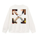Off OW White Sweatshirt Monet oil paintings
