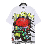 Men's t-shirt, hip-hop print, 100% cotton, printed, washed