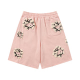 Denim Tears Shorts Yellow floral cotton