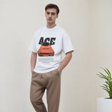Men T Shirts Vintage Print Short Sleeves T-shirt Men