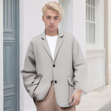 Men Jacket Three-Dimensional Large Pocket Suit Jacket
