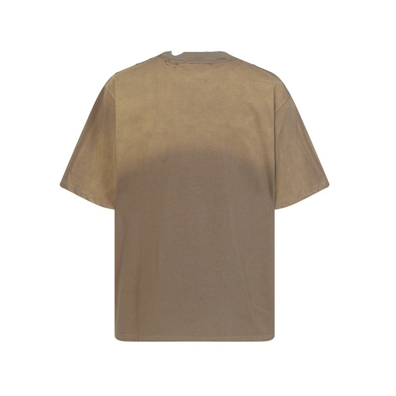 Creative pattern t-shirt for men - rhinestone print, 100% cotton