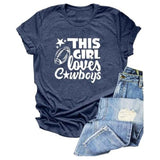 Vintage Football Shirt Women Game Day Tshirt Sunday Funday S