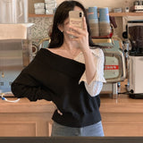 Women Long Sleeve Shirt Sweater Striped Shirt Top for Women