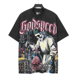 Godspeed men's youth t-shirt - short sleeve, washed print, 100% cotton, american retro style