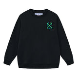 Off OW White Sweatshirt Green paintbrush graffiti