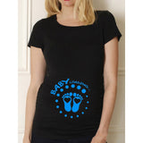 Pregnancy Shirt Maternity Cute Baby Print O-Neck