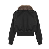 Unisex Down Jacket Men's Winter Short Fur Collar Padded Cotton