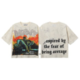 Bkys hot diamond washed pure cotton direct injection hip hop printed t-shirt g