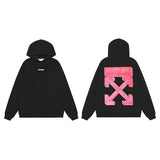 Off OW White Hoodie Pink 3D shape