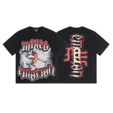 Mixed emotion men's t-shirt - short sleeve, rhinestone print, 100% cotton