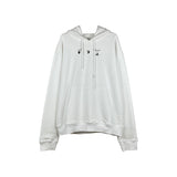 Off OW White Hoodie Blue dissolving water droplets