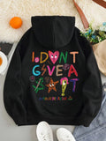 Fashion Female Korean version cute and minimalist print Hood
