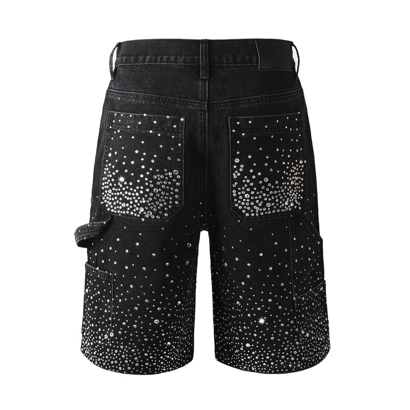 Purple Brand Denim Shorts Rhinestones