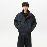 Unisex Down Jacket Winter Fleece Collar Fleece Jacket