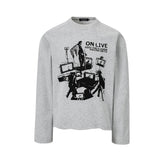 Unisex long-sleeved shirt autumretro dark punk