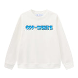 Off OW White Sweatshirt Blue 3D Cube