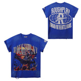 Rough play direct injection hip hop printing washed pure cotton t-shirt g