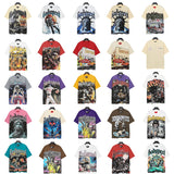 Men's youth t-shirt with rhinestone print, 100% cotton, american retro style