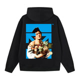 Off OW White Hoodie The boy holding flowers