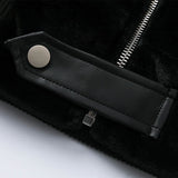 Unisex Down Jacket Men's Autumn/Winter Leather Splicing Motorcycle Jacket