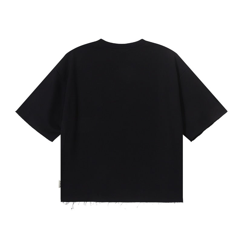 Bkys hotfix rhinestone european and american hip-hop print 100% cotton t-shirt