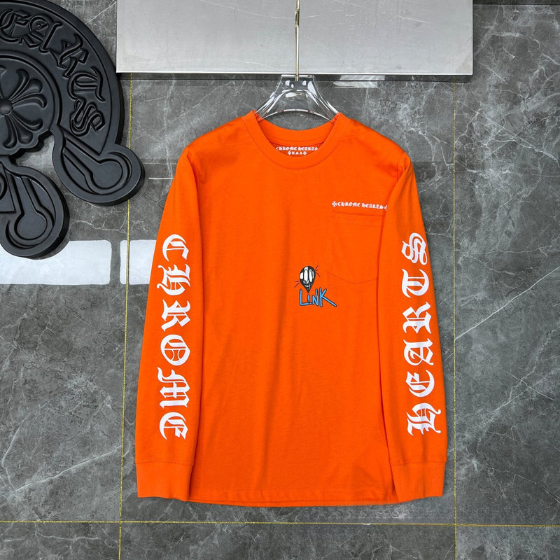 Chh Chrome Heart Long Sleeve Shirt Unisex Fashion Loose Long Sleeve Shirt