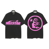 Men's t-shirt, hip-hop print, 100% cotton, printed, washed