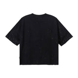 Bkys hot diamond washed pure cotton hip hop printed t-shirt g