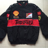 F1 Racing Suit F1 Racing Suit Preppy Style Retro Style Autumn and Winter Wear Coat Cotton-Padded Clothes Full Embroidery
