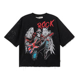 Bkys american hot diamond washed pure cotton t-shirt g direct injection hip hop printing
