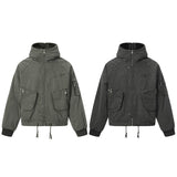 Unisex Down Jacket Men's Winter Lamb Feather Hooded Jacket