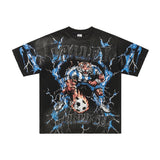 Vale forever vintage pure cotton t-shirt washed and distressed hip hop printingg