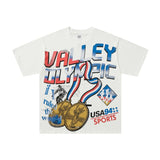 Men's t-shirt with rhinestone print, 100% cotton print