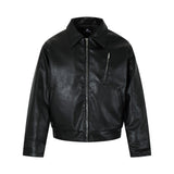 Unisex Down Jacket Men's Vintage Leather Jacket Cotton Jacket