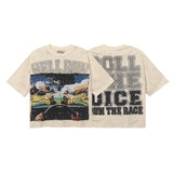 Bkys hot diamond american hip hop printed pure cotton t-shirt