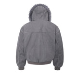 Unisex Down Jacket Men's Winter Fur Collar Padded Jacket