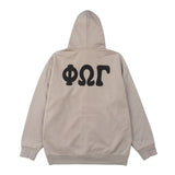 Hip-hop hoodie american letter symbol foam fleece-lined zipper hooded sweatshirtloosecasual hoodieoutwear