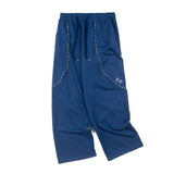 Hip-hop pants american street high street patchwork embroiderletter webbing casualloose terry sports sweatpants pants