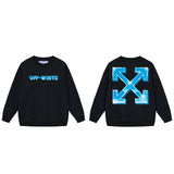 Off OW White Sweatshirt Blue 3D Cube