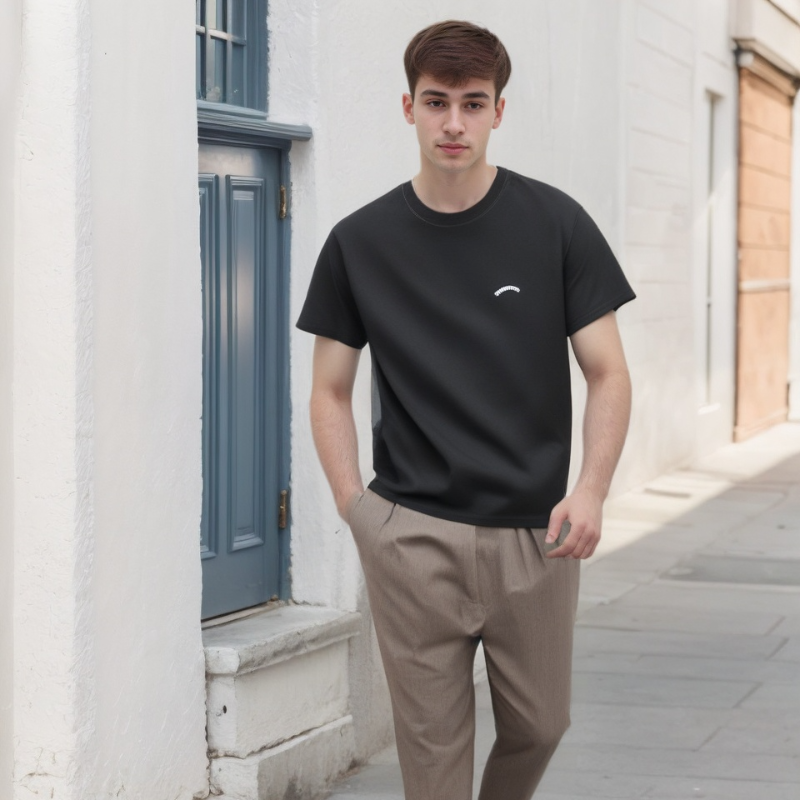 Men's T-shirt Printed Short-Sleeved T-shirt Men's and Women's Loose