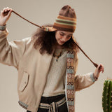 Unisex Sweater Fall Color-Blocking Casual Jacket