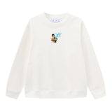 Off OW White Sweatshirt Boy holding flowers