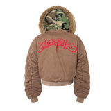 Unisex Down Jacket Men's Winter Camo Fur Collar Padded Jacket