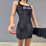 Women's Desses Vest Dress Women's Embroidered Velvet Short Skirt Women