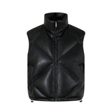 Unisex Down Jacket Vintage Cotton Jacket Leather Jacket Vest