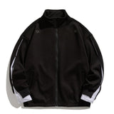 Men Hoodie Loose Sports Stand Collar Cardigan Sweater Half Turtleneck Coat