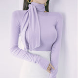 Women Long Sleeve Shirt Women Temperament Long Sleeve Bottoming Shirt Women