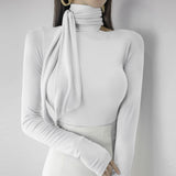 Women Long Sleeve Shirt Women Temperament Long Sleeve Bottoming Shirt Women