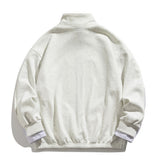 Men Hoodie Loose Sports Stand Collar Cardigan Sweater Half Turtleneck Coat